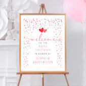 Ein kleines Sweetheart Valentine Baby Dusche Empfa Poster