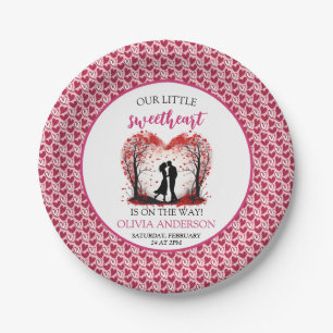 Ein kleines Sweetheart Valentine Pappteller