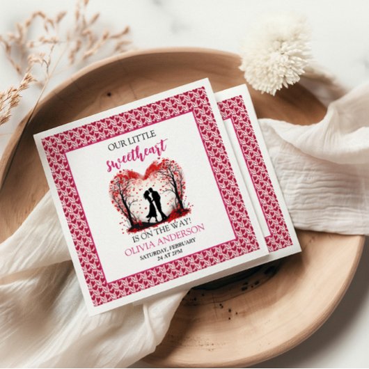 Ein kleines Sweetheart Valentine Serviette