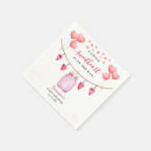 Ein kleines Sweetheart | Valentine'Day Babydusche Serviette (Ecke)