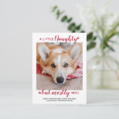 Ein kleines, unheimlich Personalisierter Hund Pet Postkarte (Stehend Vorderseite)