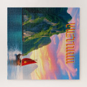 Ein kleines Vietnamesisch in Ha Long Bay Vietnam Puzzle (Horizontal)