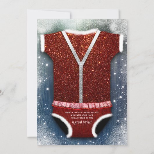 Ein kleines Weihnachtskind ist unterwegs mit einer Einladung (Rückseite)