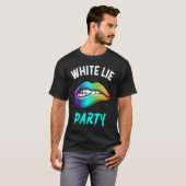 Ein kleines White Lie Party Psychedelic Lips Graph T-Shirt (Vorne ganz)