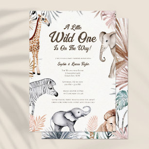 Ein kleines Wild One African Safari Baby Dusche Einladung