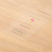 Ein kleines Wildblume Baby in Blütenbaby Dusche Acryleinladungen (Ablage )