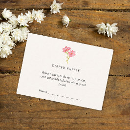 Ein kleines Wildblume Baby in Blütenbaby Dusche Begleitkarte
