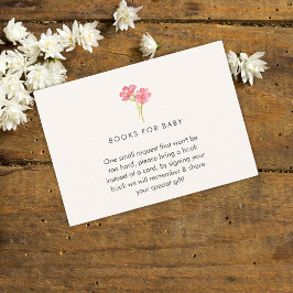 Ein kleines Wildblume Baby in Blütenbaby Dusche Begleitkarte