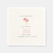 Ein kleines Wildblume Baby in Blütenbaby Dusche Serviette (Vorderseite)