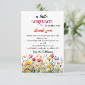 ein kleines Wildblume Dusche Dankeskarte (Stehend Vorderseite)