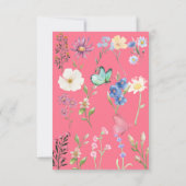 ein kleines Wildblume Dusche Dankeskarte (Rückseite)