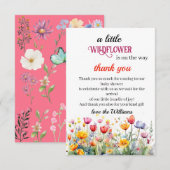 ein kleines Wildblume Dusche Dankeskarte (Vorne/Hinten)