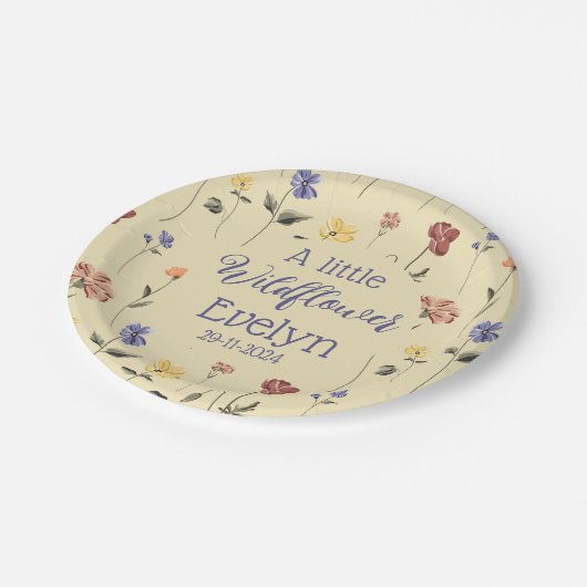 ein kleines Wildblume Pappteller (Schrägansicht)