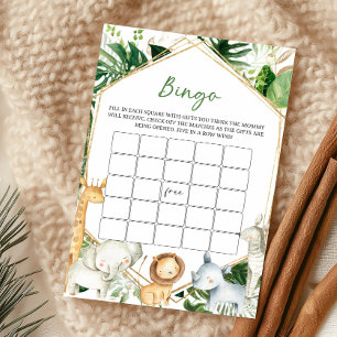 Ein kleines wildes Baby Shower Bingo Spiel