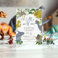 Ein kleines wildes Dinosaurier Trex Baby Dusche