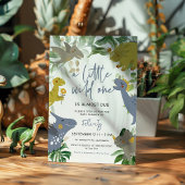 Ein kleines wildes Dinosaurier Trex Baby Dusche Einladung