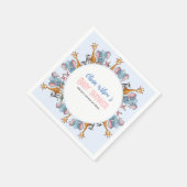 Ein kleines wildes Safari-Tier, ein Baby-Dusche Serviette (Ecke)