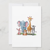 Ein kleines wildes Safari-Tier, es ist Baby-Dusche Einladung (Rückseite)