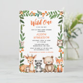 Ein kleines wildes Tier-Baby-Duschbad Einladung (Stehend Vorderseite)