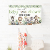 ein kleines wildes Tier Baby Dusche Banner (Insitu)