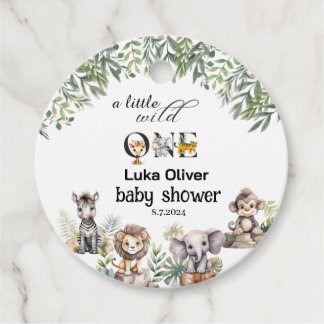 ein kleines wildes Tier Baby Dusche Geschenkanhänger