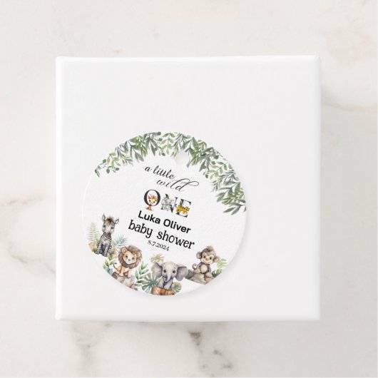 ein kleines wildes Tier Baby Dusche Geschenkanhänger (Beispiel)