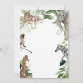Ein kleines wildes Tier mit Safari Baby Dusche Einladung (Rückseite)