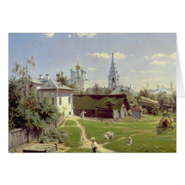 Ein kleines Yard in Moskau, 1878 (Vorderseite (Horizontal))