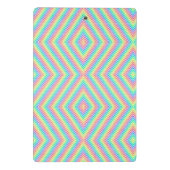 Ein Klemmbrett mit einem lebendigen, geometrischen (Rückseite)