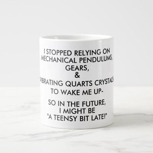"EIN KLICKINSPÄT!" Jumbo-Tasse (Vorderseite)
