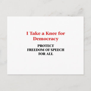 Ein Knie für Demokratie - Redefreiheit Postkarte