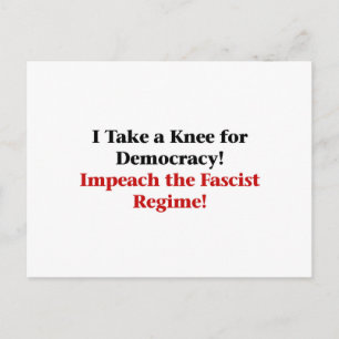 Ein Knie für die Demokratie Postkarte