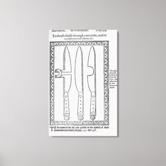 Ein Knife Trick Leinwanddruck (Vorderseite)