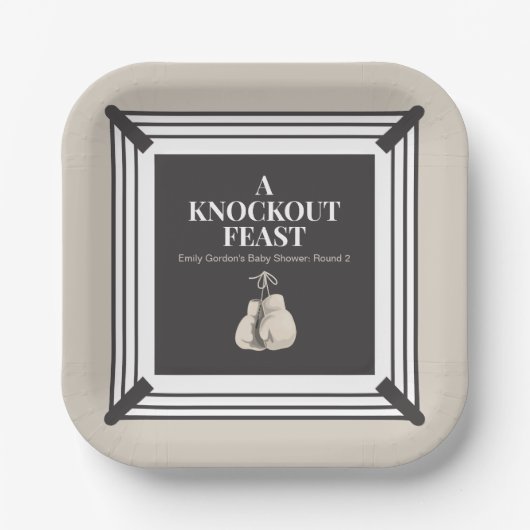 Ein Knock-out Feed Baby Duschpapier Teller (Vorderseite)