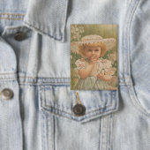 "Ein knospender Ostern" Vintage-Illustration, ca.  Button (Insitu)