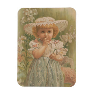 "Ein knospender Ostern" Vintage-Illustration, ca. Magnet