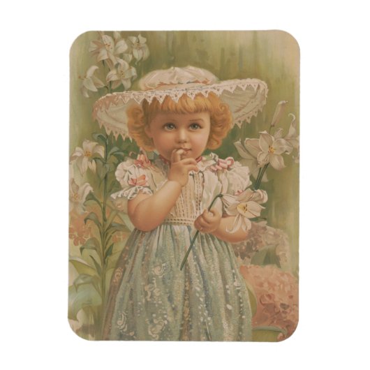 "Ein knospender Ostern" Vintage-Illustration, ca. Magnet (Vertikal)