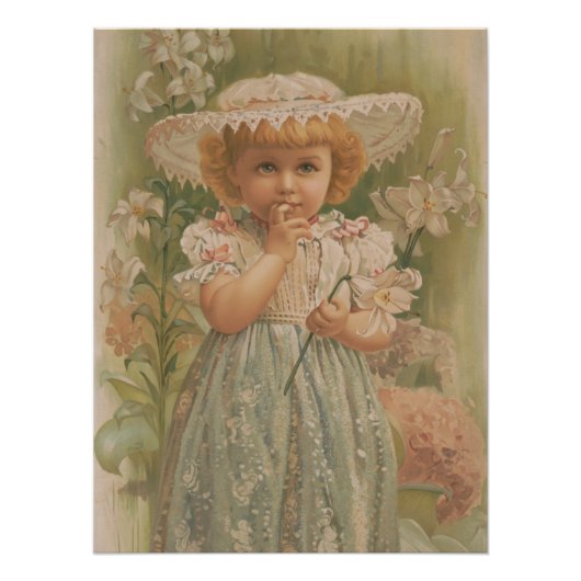 "Ein knospender Ostern" Vintage-Illustration, ca. Poster (Vorderseite)