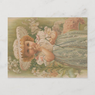 "Ein knospender Ostern" Vintage-Illustration, ca. Postkarte