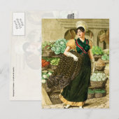 Ein Koch auf dem Markt Postkarte (Vorne/Hinten)
