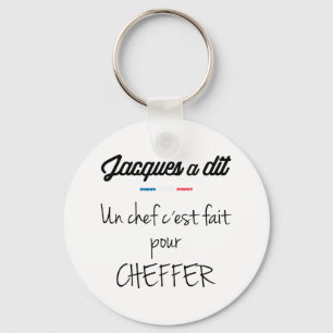 Ein Koch ist für Chefin. Schlüsselanhänger