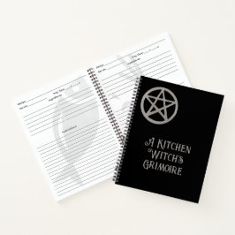 Ein Kochbuch der Hexenkrimoire-Lederrezepte Notizblock