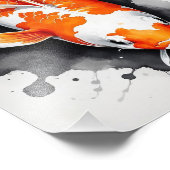 Ein Koi-Fisch im Kalligrafiestil Fotodruck (Ecke)
