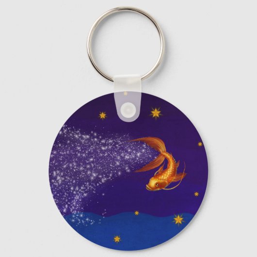 Ein Koi unter den Sternen - Schlüsselanhänger (Vorderseite)