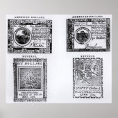 Ein kolonialer 6-Dollar-Schein Poster (Vorne)