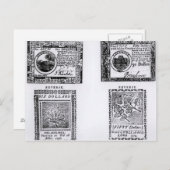 Ein kolonialer 6-Dollar-Schein Postkarte (Vorne/Hinten)