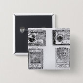 Ein Kolonialsechs Dollarschein Button (Vorne & Hinten)