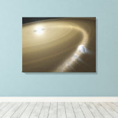 Ein Komet, der zerrissen wird, um einen toten Ster Leinwanddruck (Insitu (Holzboden))