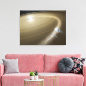 Ein Komet, der zerrissen wird, um einen toten Ster Leinwanddruck (Insitu (Wohnzimmer))