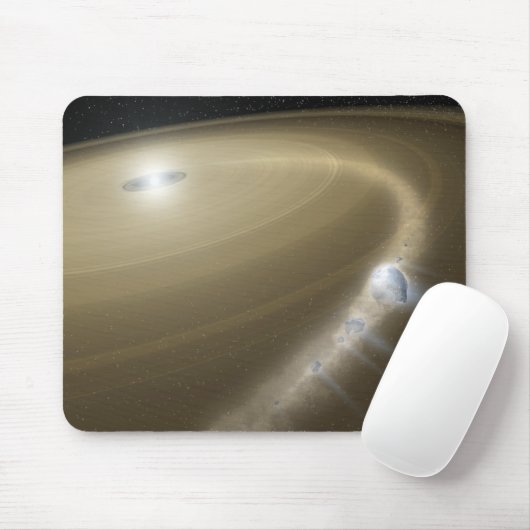 Ein Komet, der zerrissen wird, um einen toten Ster Mousepad (Mit Mouse)